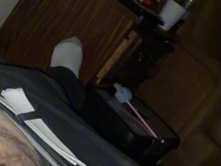 wanking my wang , wishing it was a trans slobbing on my penis