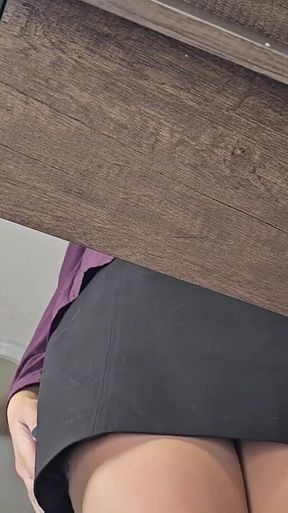 POV Office Foot Stool: Silently Worship Big Feet While Being Ignored and Degraded