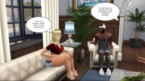 Adult comic babe shows off big cock and big boobs