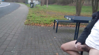 German daddy wanking outdoor 4