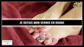 Je refais mon vernis en rouge 4K