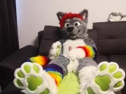 Wolf cum twice in a row (huge cumshot)