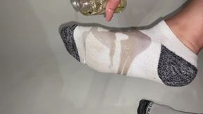 Foot Oil Massage in Ankle Socks