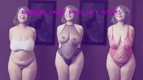 Bouncing Saggy Boobs in 3 outfits