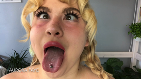 ahegao drool upclose