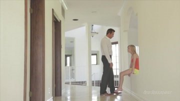 Blonde Doll Dakota Gets Fucked by an Older Man with a Huge Cock