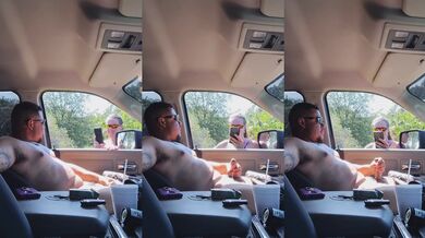 MILF Catches Horny Dude Jerking Off In Public While She Watches
