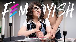 Legal-age Buck Bends Over Femboy Nerd For Study Break, Scene #01