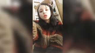 Gentle private masturbation into a african fur coat with a sexsual orgasm