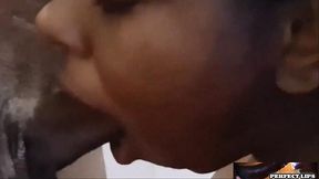 ITLE: Sloppy deepthroat leads to hard nut in her mouth