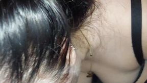 Hot cum splashes on my stepsis' titties