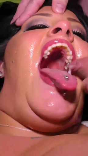 deepthroat monster Ashley Cumstar group banged
