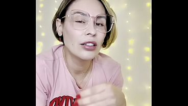 Short-haired girlfriend surprises you with a butt plug and dirty talk in