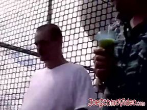 Young amateur gives facial to mature homo after blowing him