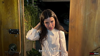 Impudent neighbor came to me in the middle of the night to jump on my hard dick - Creampie