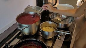 megan venturi making soup, fucked & squirting all over the floor