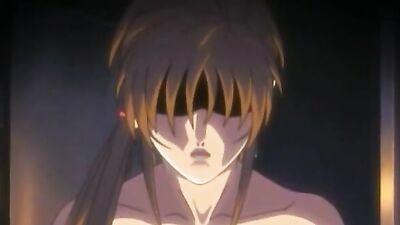 Watch this anime hentai babe get her wet pussy fingered while bound and squeezed