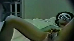 Retro brunette gets her juicy pussy toyed and fucked