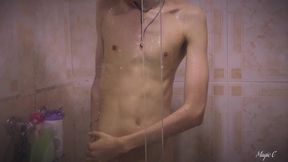 pov you re spying this hot latino twink while he s taking a shower