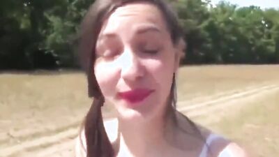 busty french girl get fucked in the forest