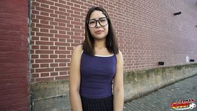 german scout - tiny shy asian girl krys sunshine pick up for first casting fuck