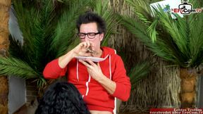 Jungle sex date with german black curly hair MILF