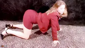 Calia-b: Hot Young Blonde with Big Tits Calia B Doing a Strip in the Garage