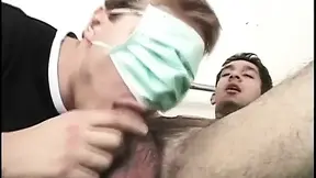 Bisexual beauties take turns with doctor during office threeway