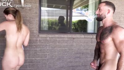 Buffed guys are joined by hot college chicks who are willing to fuck on camera