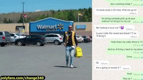 WALMART WORKER gets picked up AFTER WORK and Cummed in me