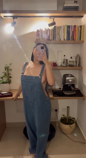 Sexy blue jumpsuit