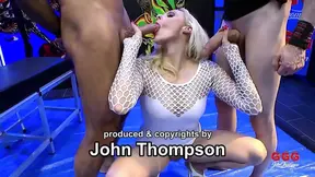Brittany Bardot happily pees on her lover's face
