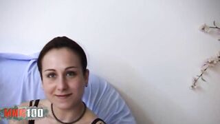 Amateur french skank for a porn casting