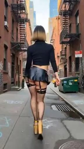 Mini Jupe dans la Rue, de BroOKLynn à ManaThan N.Y VaneSsaBiTCHx