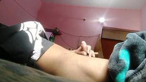 Cum On Bed And Cleaning After Masturbating