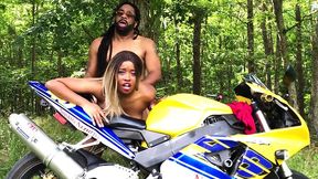 Biker Don Whoe enjoys a horned-up motorbike session with multiple women