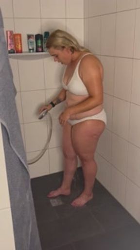 masturbation, showerhead, bikini, shaking, jerking, moaning, multiple orgasms, pussy wet wet horny