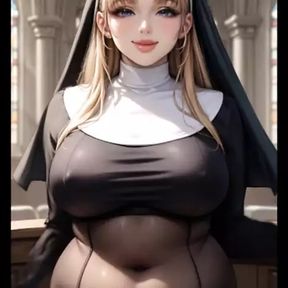 Attractive Busty Nun