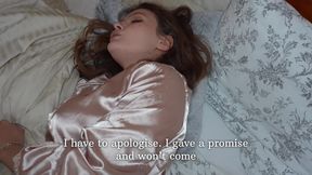 "Did you in my?" stepmom after rubbing against her.