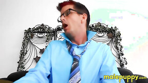 P-O-V of kinky nanny Jeff Drizzle putting make up on you