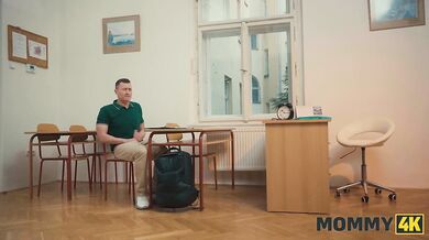 MOMMY4K. MILF with massive tits helps to pass the exam...