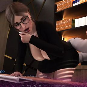 THE OFFICE - Sex Scene #10 Boss lesson and pervert oldman - 60 fps hd porn hentai