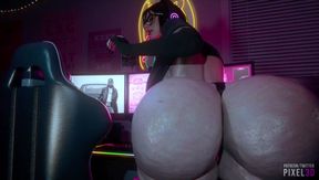 Streamer Gamer Girl Shaking Her Massive Ass Cheeks