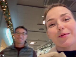 Fitting Room Sex - European Chick Drilled at The Mall - Maya Mack