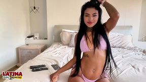 veronica castro - perfect 18 year old babe not shy about very first porn casting teen latina casting couch cum facial