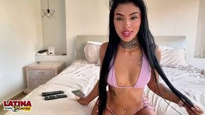 veronica castro - perfect 18 year old babe not shy about very first porn casting teen latina casting couch cum facial