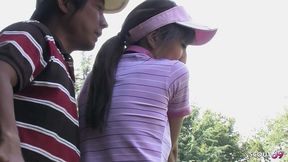 petite japanese teen seduce to first time creampie sex by older guy at golf lesson in uncensored jav