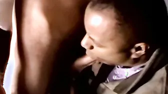 Young amateur with glasses gets sucked by mature chubby daddy