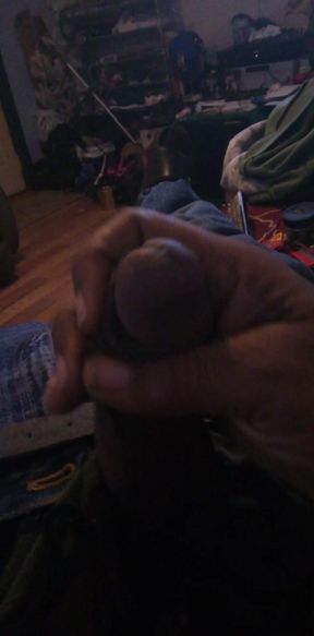 Close Up jacking off and playing with my BULL