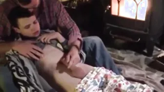 Silver Daddy and Young Guy Have Webcam Blowjob Fun
